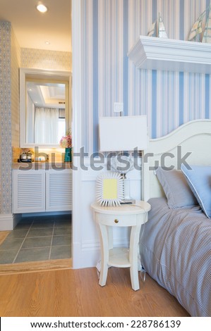 the bedroom with nice decoration