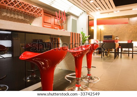 interior of modern and beautiful bar or restaurant