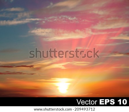 abstract nature sky background with pink sunset