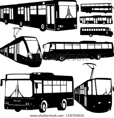 urban transportation collection 1 - vector