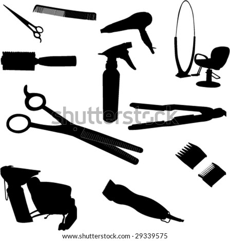 Hair Equipment - Vector - 29339575 : Shutterstock