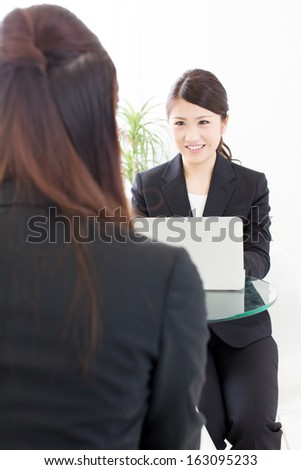 young asian businesswomen working in office