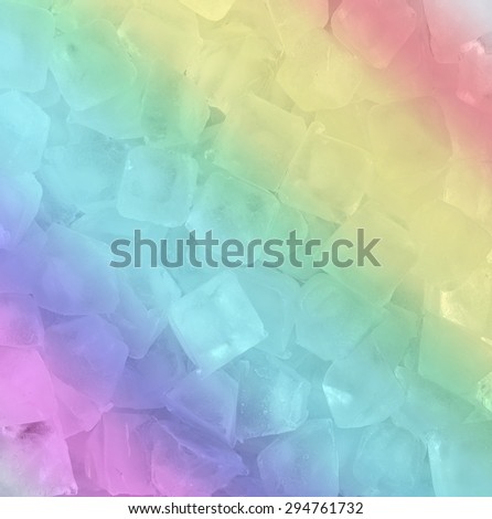 fresh cool rainbow ice cube background