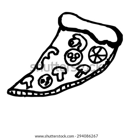 Black and white food pizza