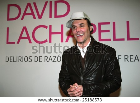 MEXICO CITY - JANUARY 30 2008 - Photographer David Lachapelle attends the guided tour of his own work  \