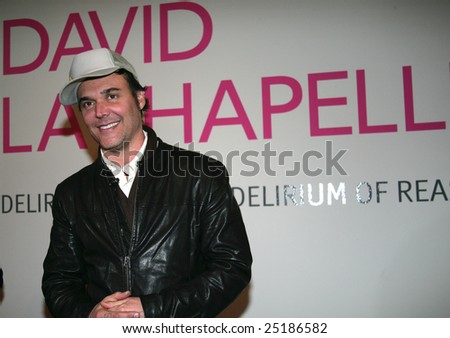 MEXICO CITY - JANUARY 30 2008 - Photographer David Lachapelle attends the guided tour of his own work  \