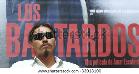 MEXICO CITY, MEXICO- JUNE 30: Actor Jesus Moises Rodriguez attends The Bastards Motion Picture  Press Conference at Mexico, City., Mexico. June 30 2009