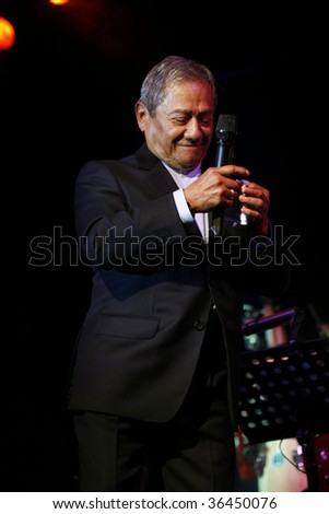 MEXICO CITY - AUGUST 31: Composer Armando Manzanero and The Big Band Jazz of Mexico Performance of the new Album launch \