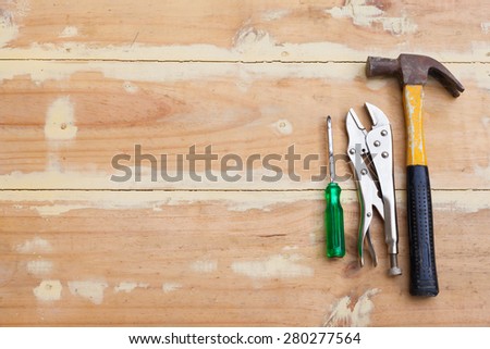 art wooden texture and tools background design