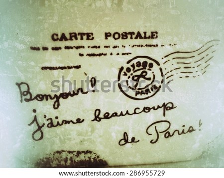 art retro postal stamp letter texture in vintage background