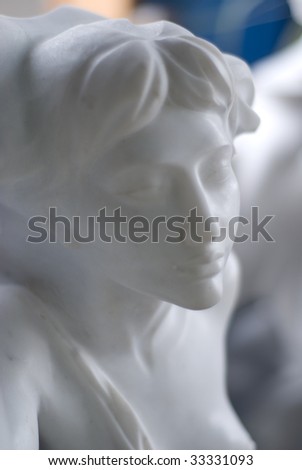 antique greek female sculpture from plaster