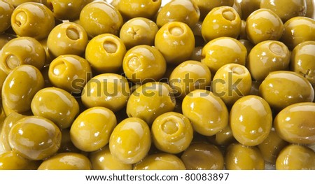 many appetizer green greek olive