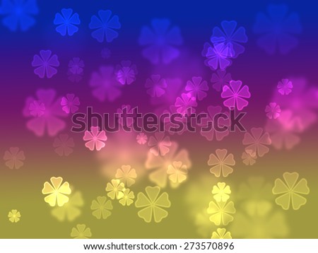 Bokeh on pink flower blurred background, Bokeh on yellow flower blurred background, Bokeh on blue flower blurred background