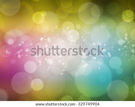 Bokeh on Rainbow blurred background , Colorful blurred background