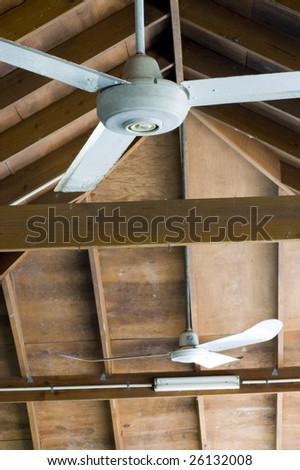 ceiling fans in outdoor cabana
