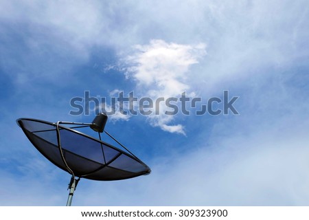 Satellite dish communication technology network with dragon cloud