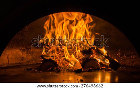 fire in pizza oven