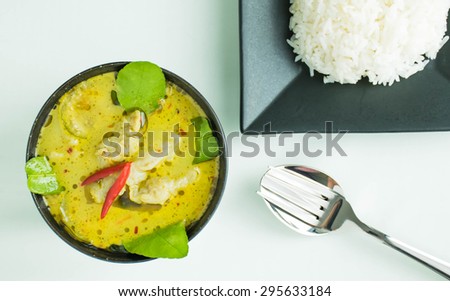 Thai Meal Kit Green Curry with rice