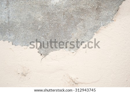 Close up old paint on concrete floor