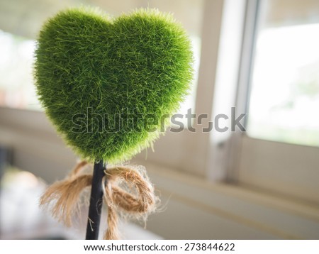 Green heart,Instead of love.