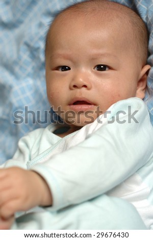 it is a cute chinese baby. he is 4 months.