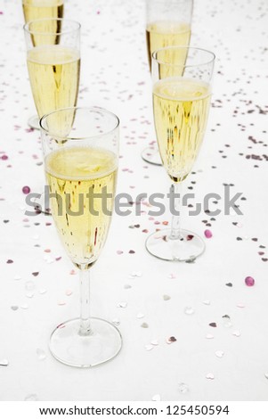 Champagne Flutes full with Champagne