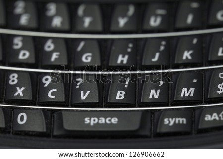 Mobile phone keypad, close up