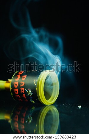 close up of smoke coming out of a Party Popper