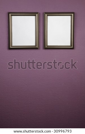 empty picture frame with space for text inside frames