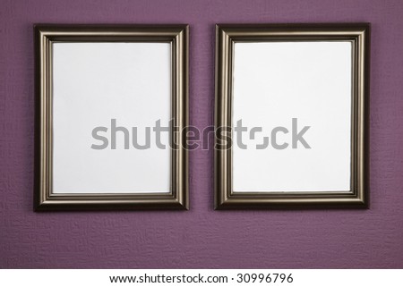 empty picture frame with space for text inside frames