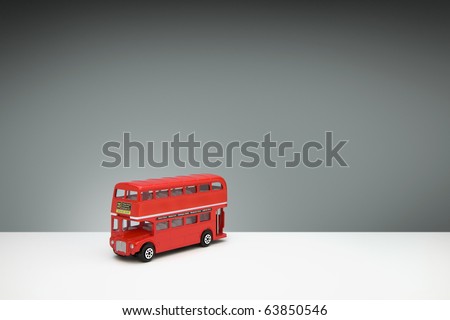 red Die cast miniature London Route Master bus