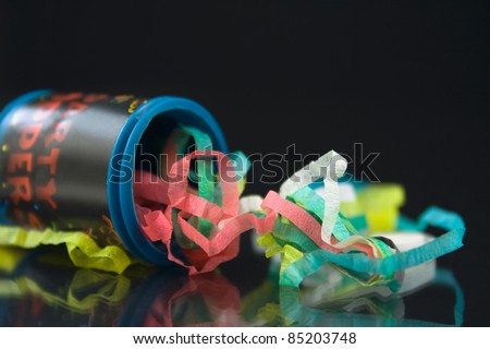 Close up shot of a Party Popper