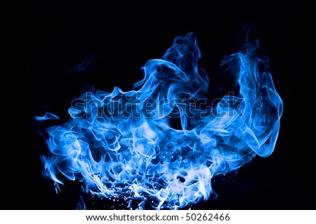 blue fire wallpaper. stock photo : lue fire on