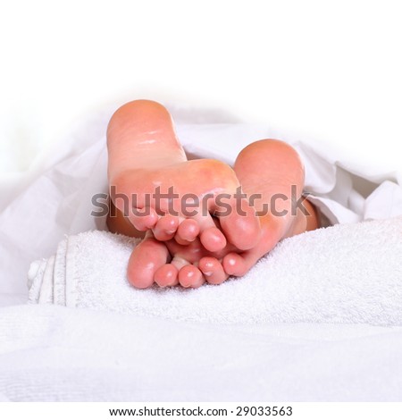 Well-groomed bared a foot of female feet, isolated on a white background, please see some of my other parts of a body images: