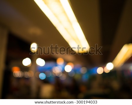 night restaurant party and bokeh on blur background