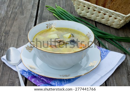 Soup with canned fish