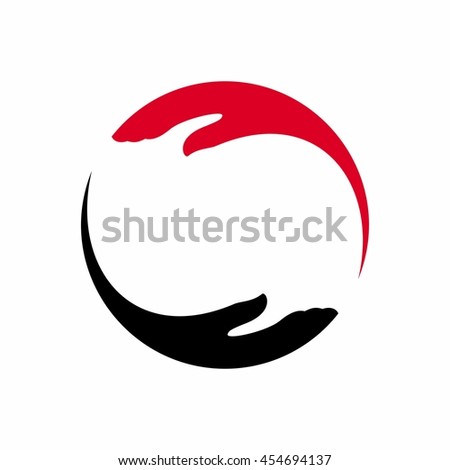 Two Hand Logo Vector. - 454694137 : Shutterstock