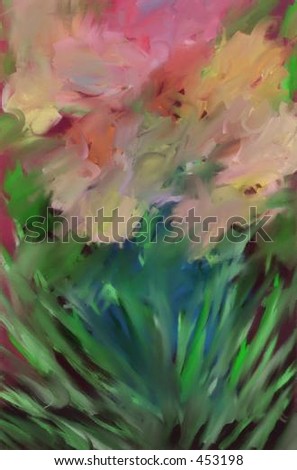 impressionist flowers oil painting