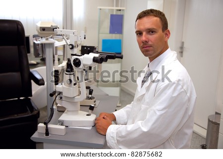 Doctor  in ophthalmology clinic
