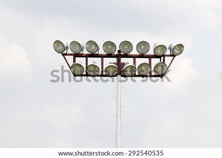 Lights in a football field