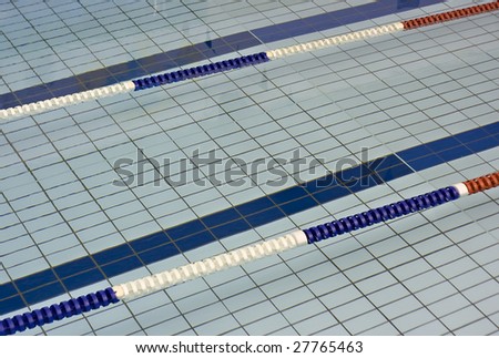 Lane markers dividers for racing in a swimming pool