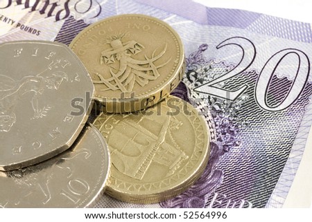 Uk sterling money notes and coins