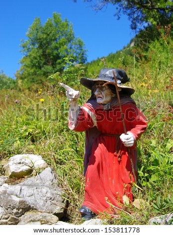 Old witch near by historical village in Slovakia