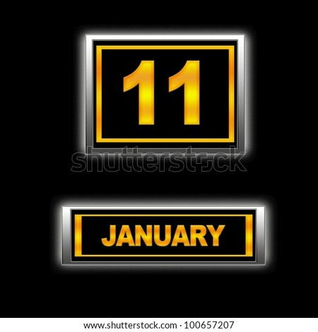 calendar jan 11