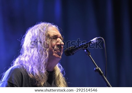 GIJON, SPAIN - JUNE 30: Spanish rock singer Rosendo with more than 40 years on stage in June 30, 2015 in Gijon, Spain. Concert in Metropoli Festival in Gijon, Spain.