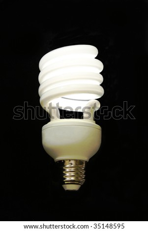 Cfl Light Bulbs. Lit CFL Light Bulb w/o