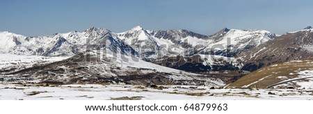 Panorama of Mountains on Trail Ridge Road, Rocky mountain National Park