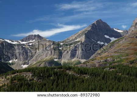Mountains on Iceberg Lake Trail, Glacier National Park