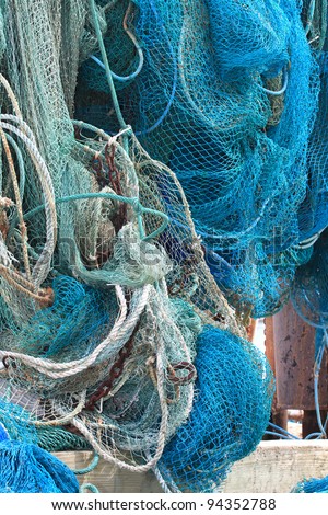 Commercial Fishing Nets Hanging Out to Dry
