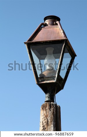 Antique Gas Lamp in Western Ghost Town